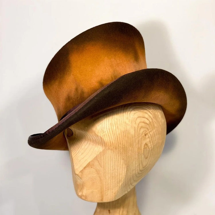 Best-selling Fashionable Wool Hat With A Turned-up Felt Brim