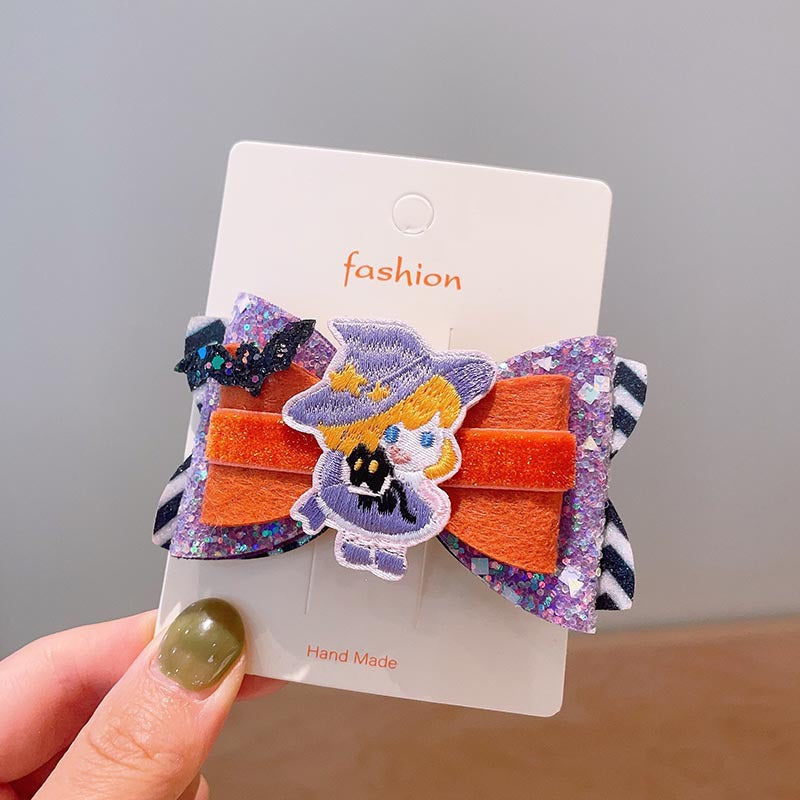 Halloween Children's Hair Accessories Pumpkin Ghost Funny Handmade Hair Clips