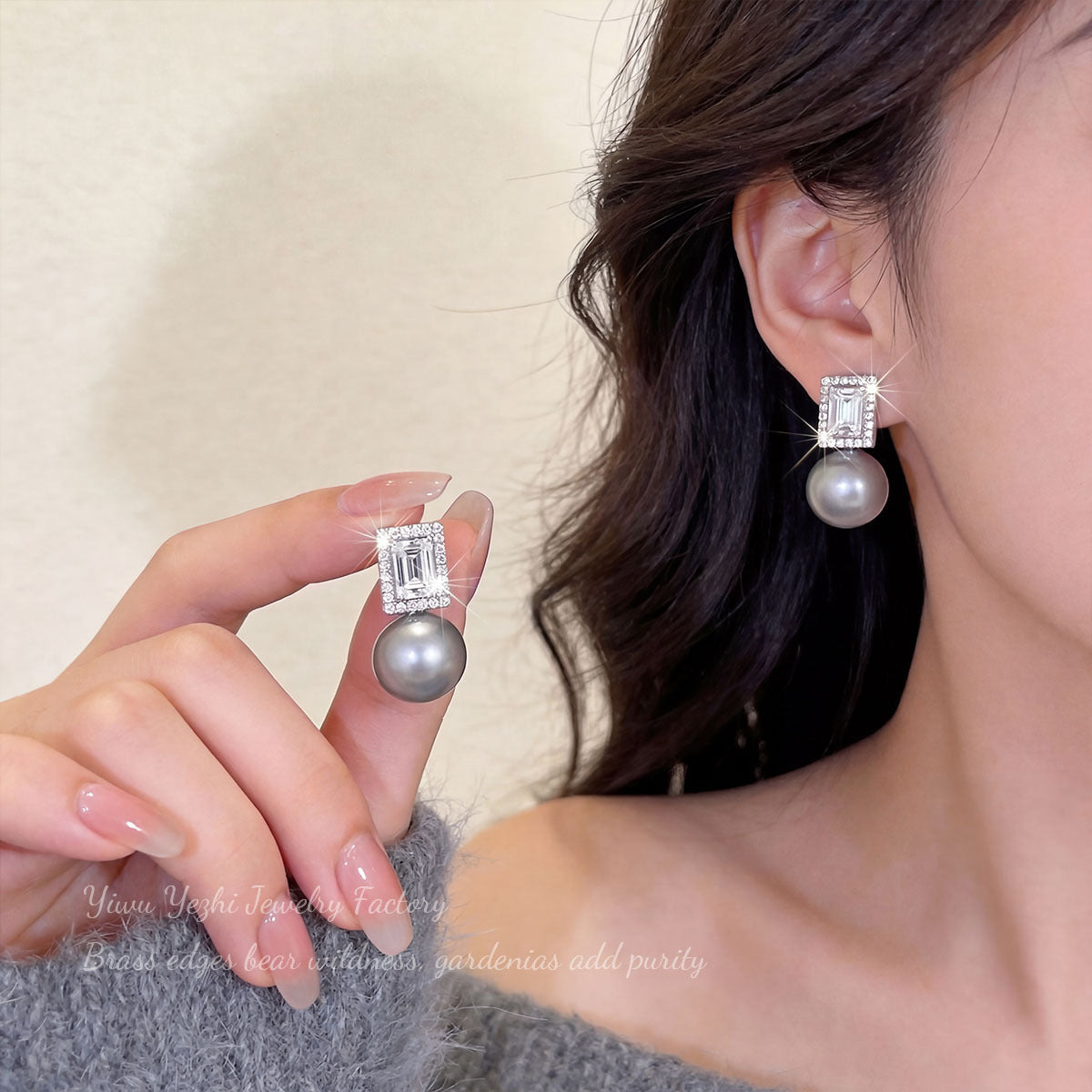 High-End, Compact And Exquisite Pearl Zircon Earrings For Women, French Retro, Light Luxury, Elegant, Fashionable And Versatile Earrings