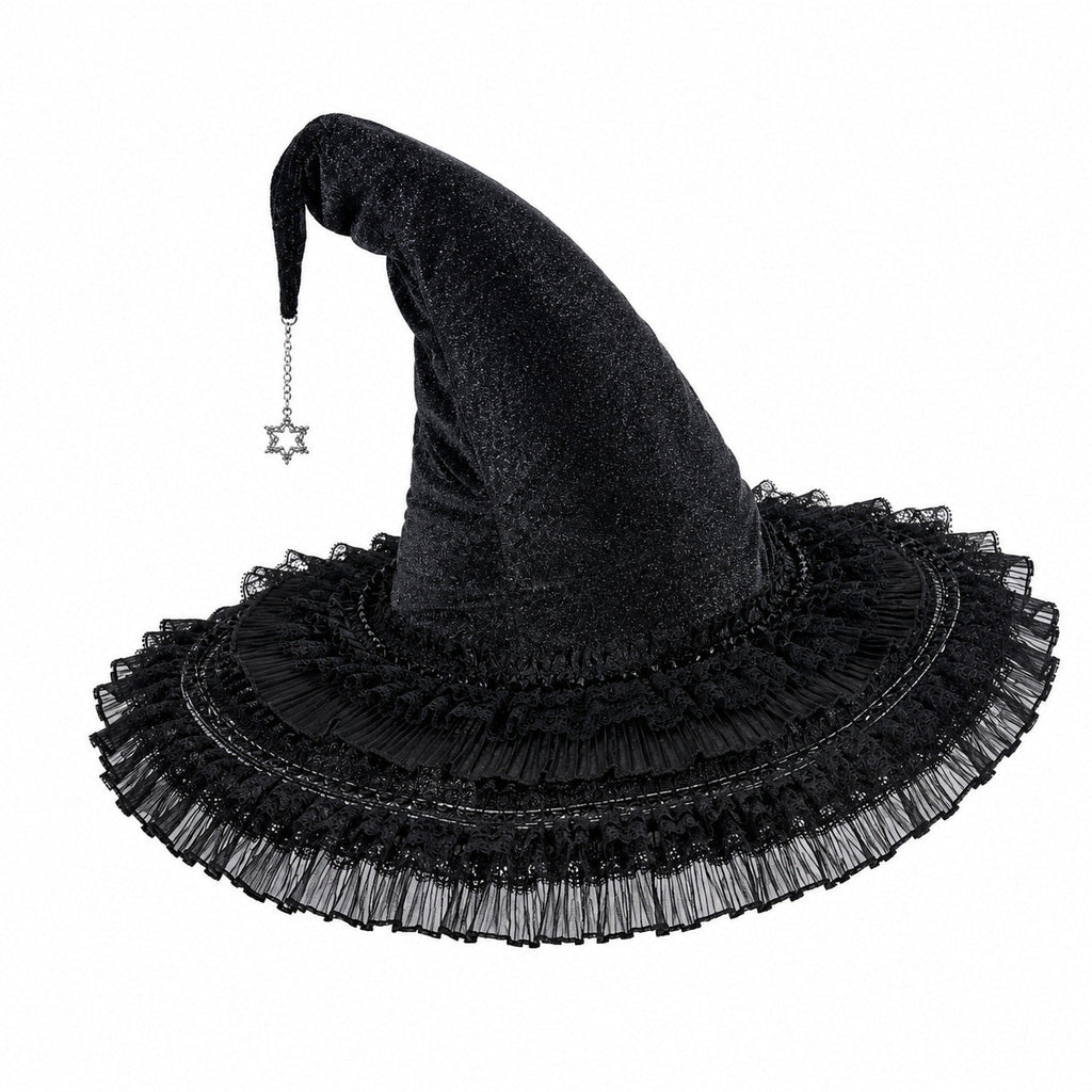 Halloween Flower Witch Hat Ball Party Hat