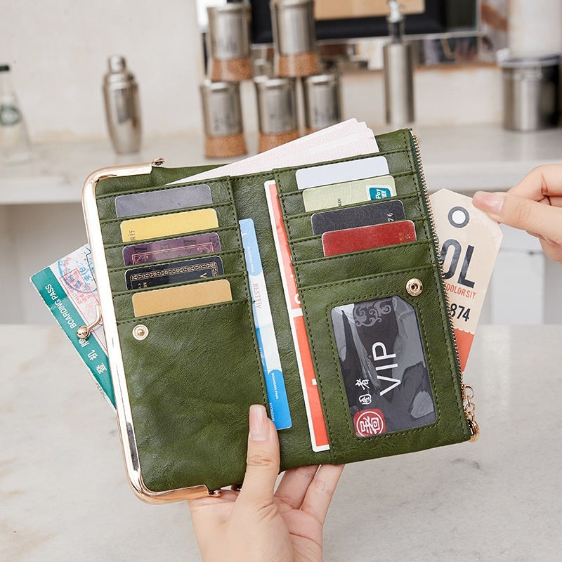 Retro Clip Multifunctional All-match Folding Coin Purse