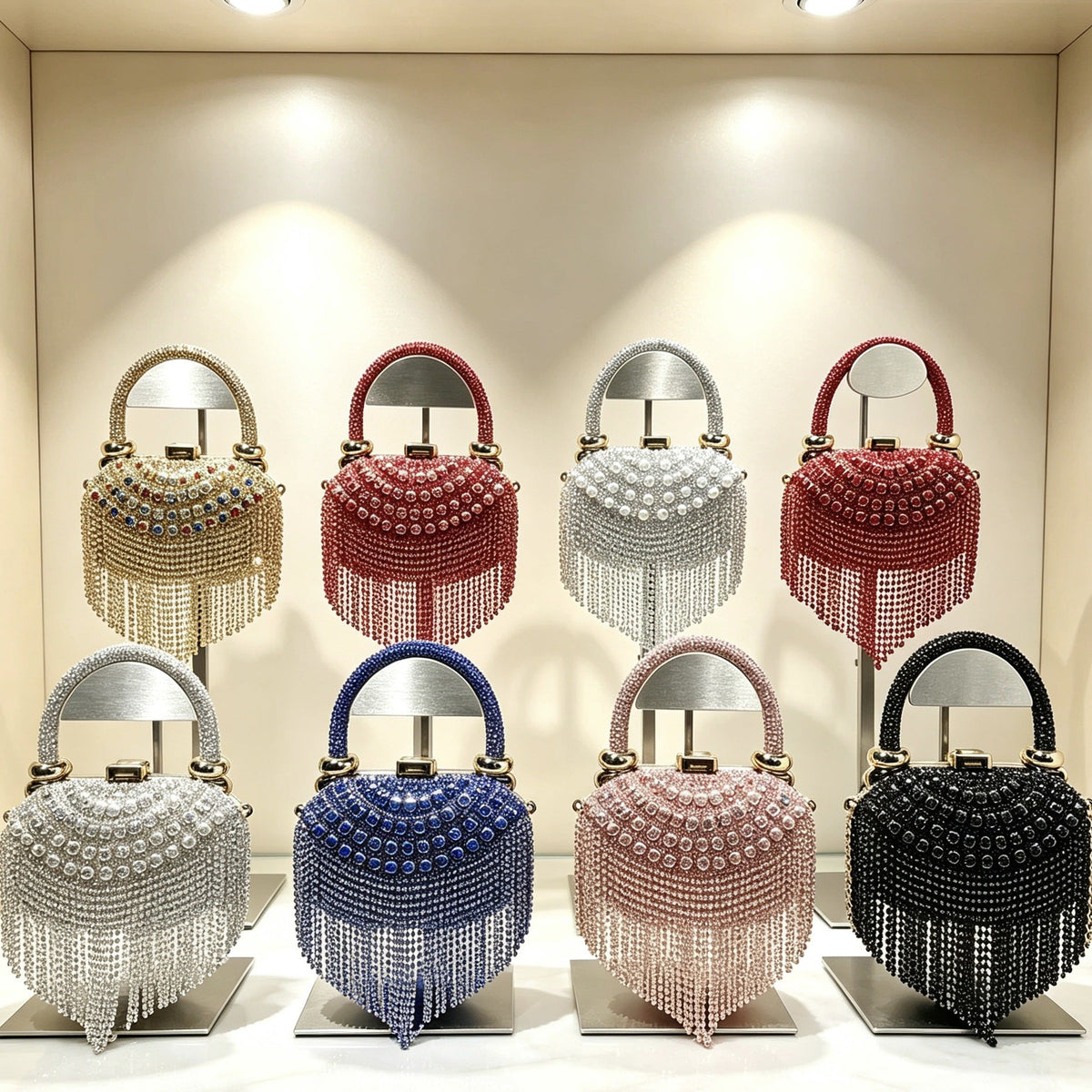 Evening Clutch Shoulder And Crossbody Bag Handbag Fully Diamond-encrusted Womens