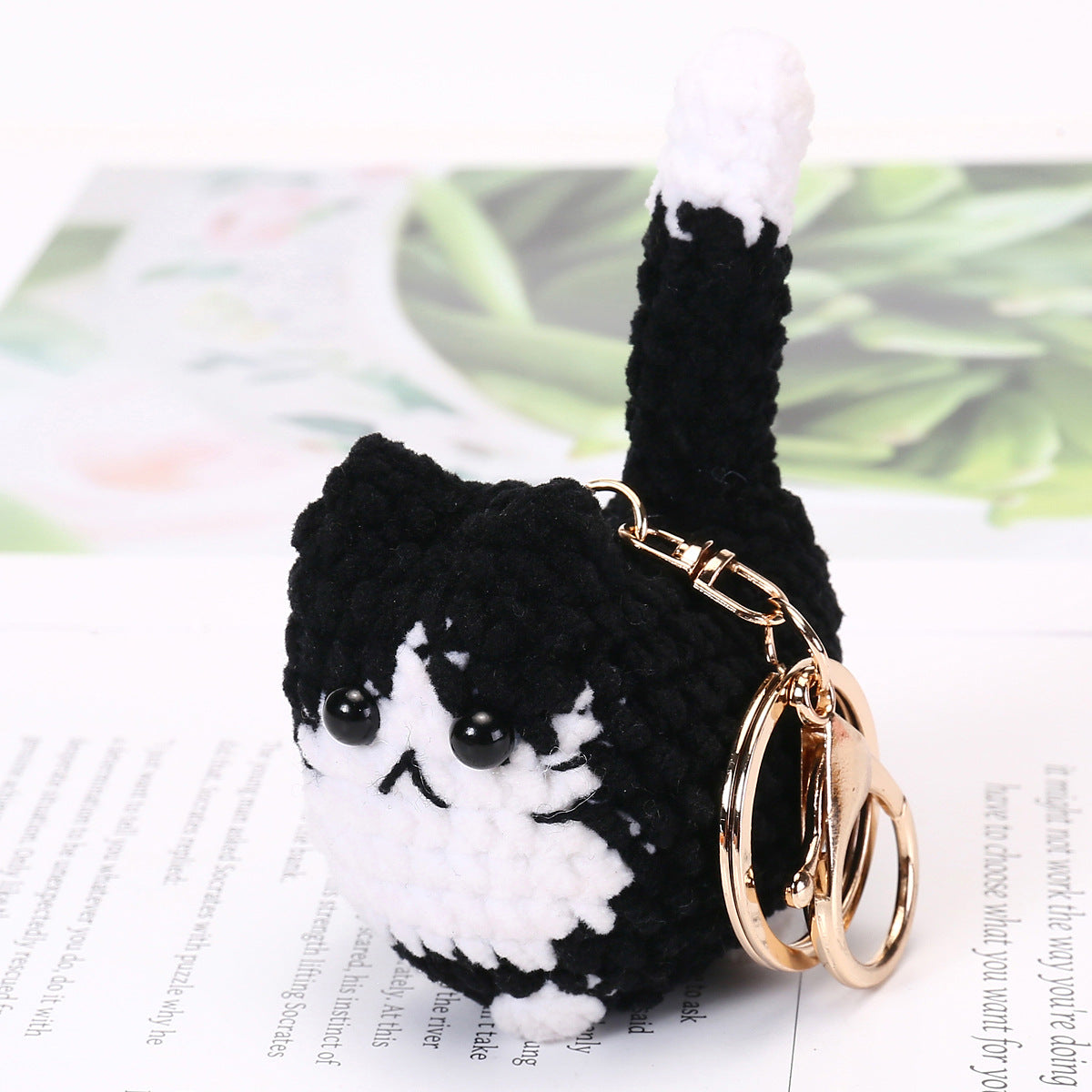 Knitted Yarn Kitten Pendant Woven Bag Charm