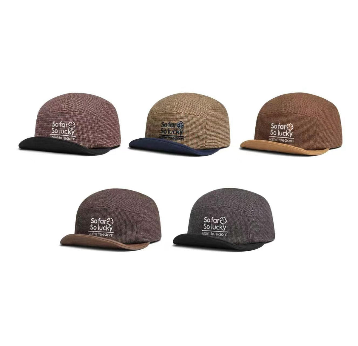 Korean-style Multi-color Lettered Soft Brimmed Baseball Cap For Autumn And Winter, Featuring Retro Small-checkered Pattern. Trendy And Versatile Casual Hat