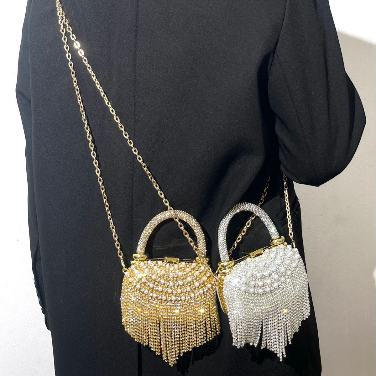 Evening Clutch Shoulder And Crossbody Bag Handbag Fully Diamond-encrusted Womens