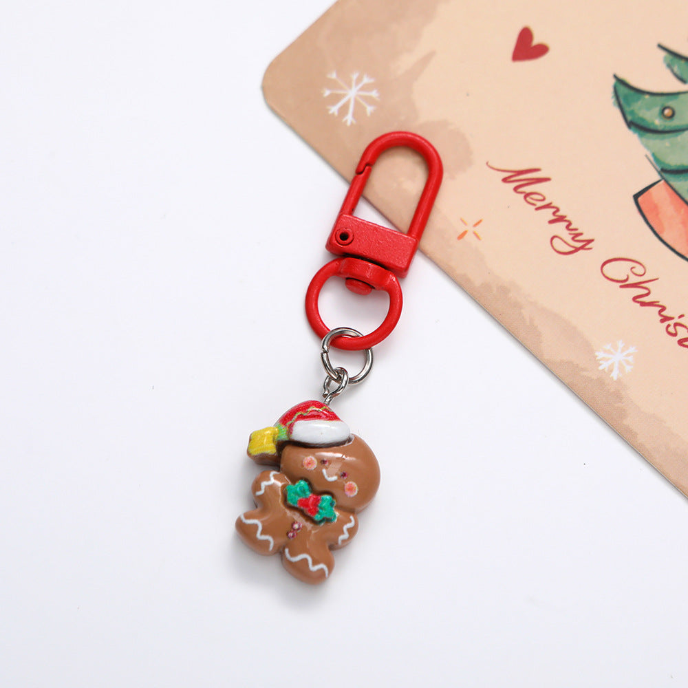 Christmas-themed Cartoon Keychain Pendant