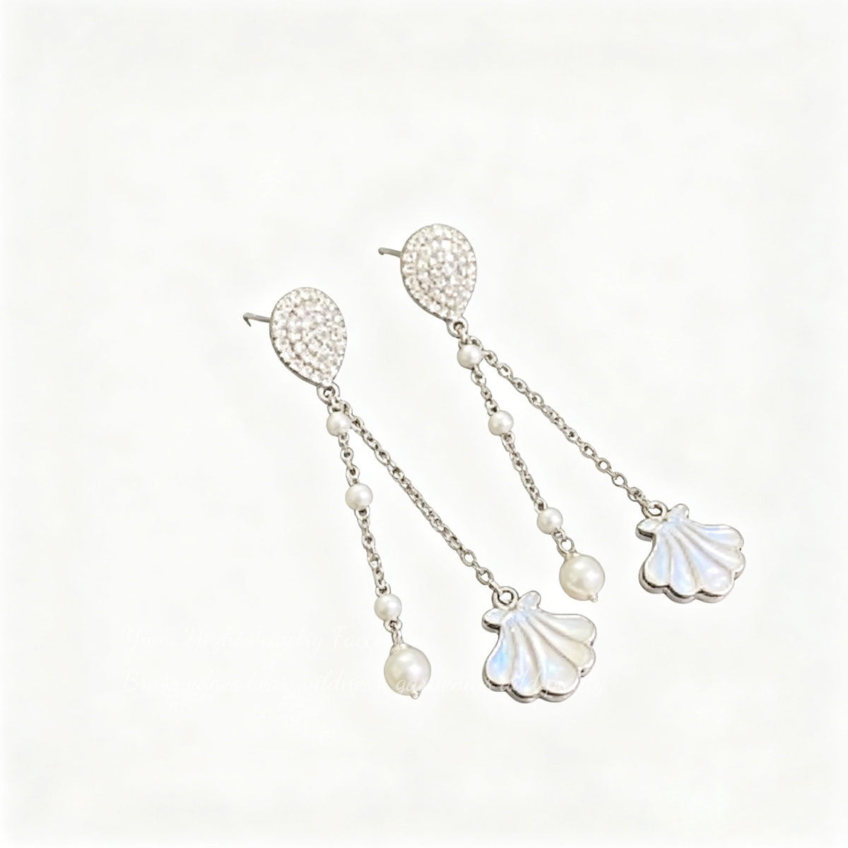 Korean-style Ultra-feminine Vintage Tassel Earrings, Versatile New Shell Long Pearl Stud Earrings, Baroque Earrings For Women