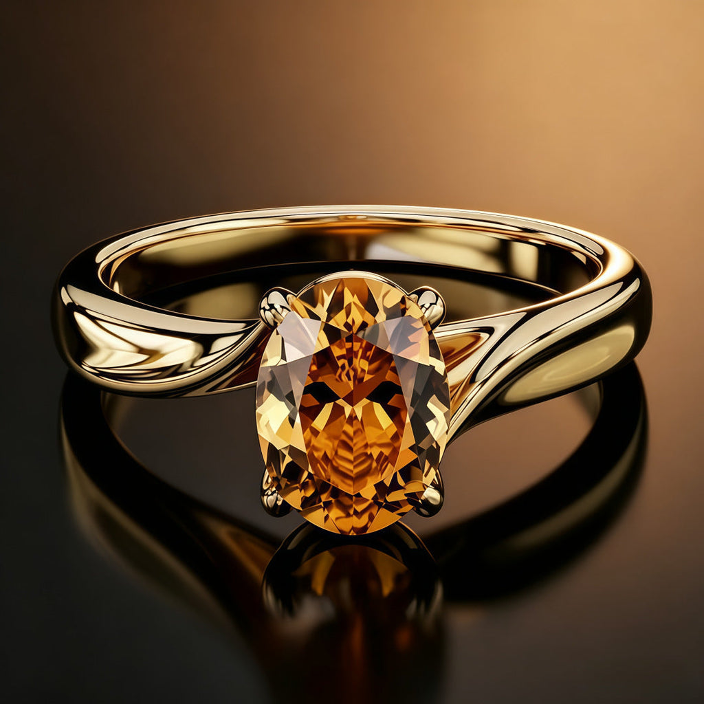 Yanbai Cross-border Temu Hot-selling Light Luxury Minimalist Style Copper Inlaid Zircon Smooth Irregular Geometric Exquisite Women's Ring