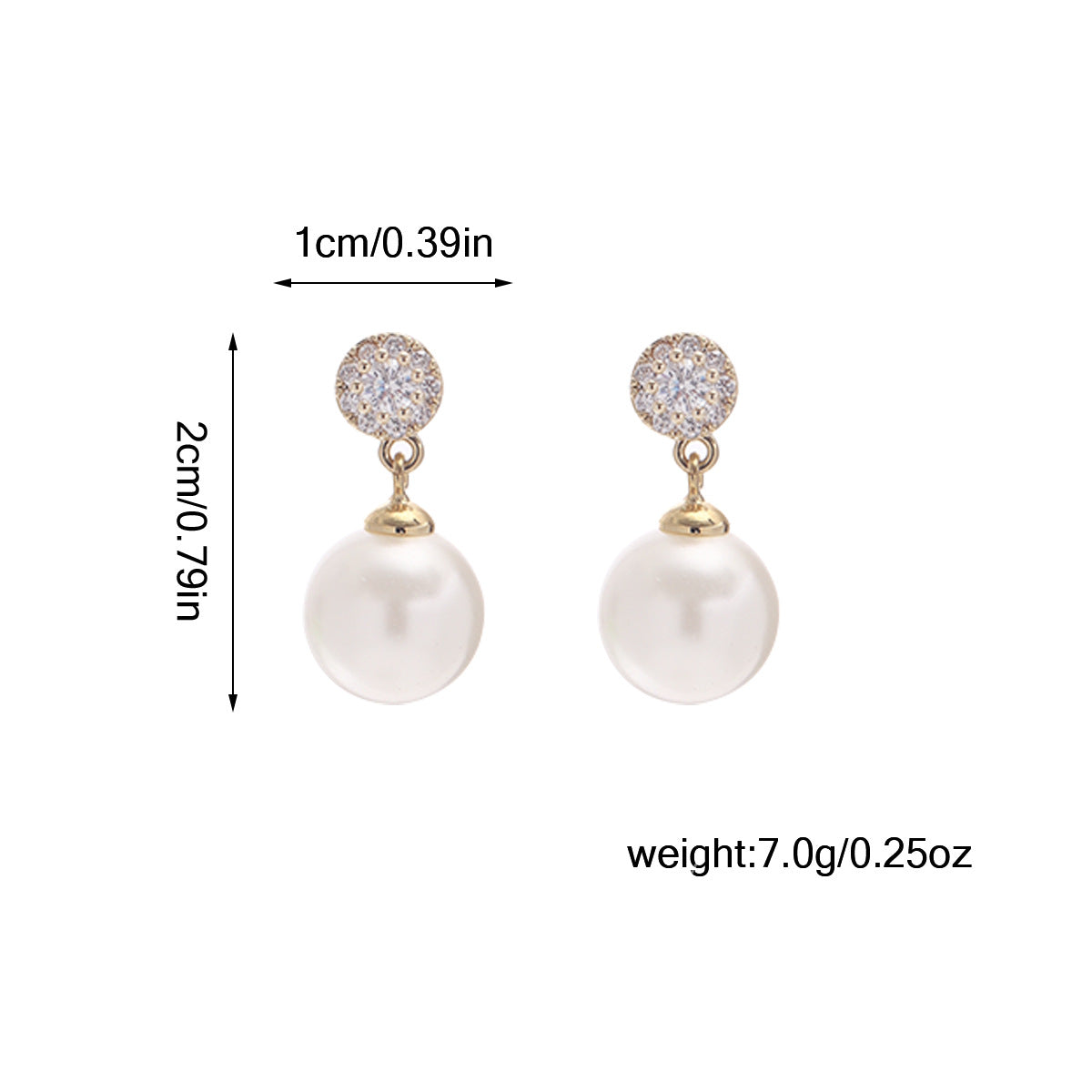 French-Style Gentle Versatile Zircon Pearl Earrings For Women, Elegant And Fashionable Minimalist Light Luxury Design, Wholesale
