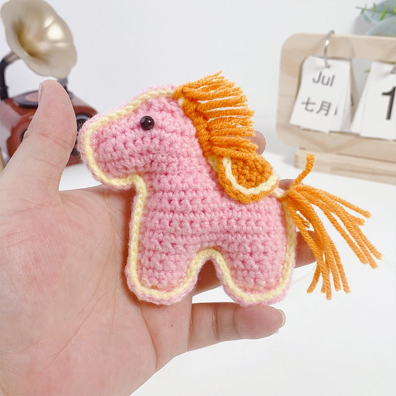 Knitted Yarn Santa Claus Keychain Backpack