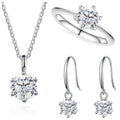 3-Carat Sterling Silver Moissanite Jewelry Set