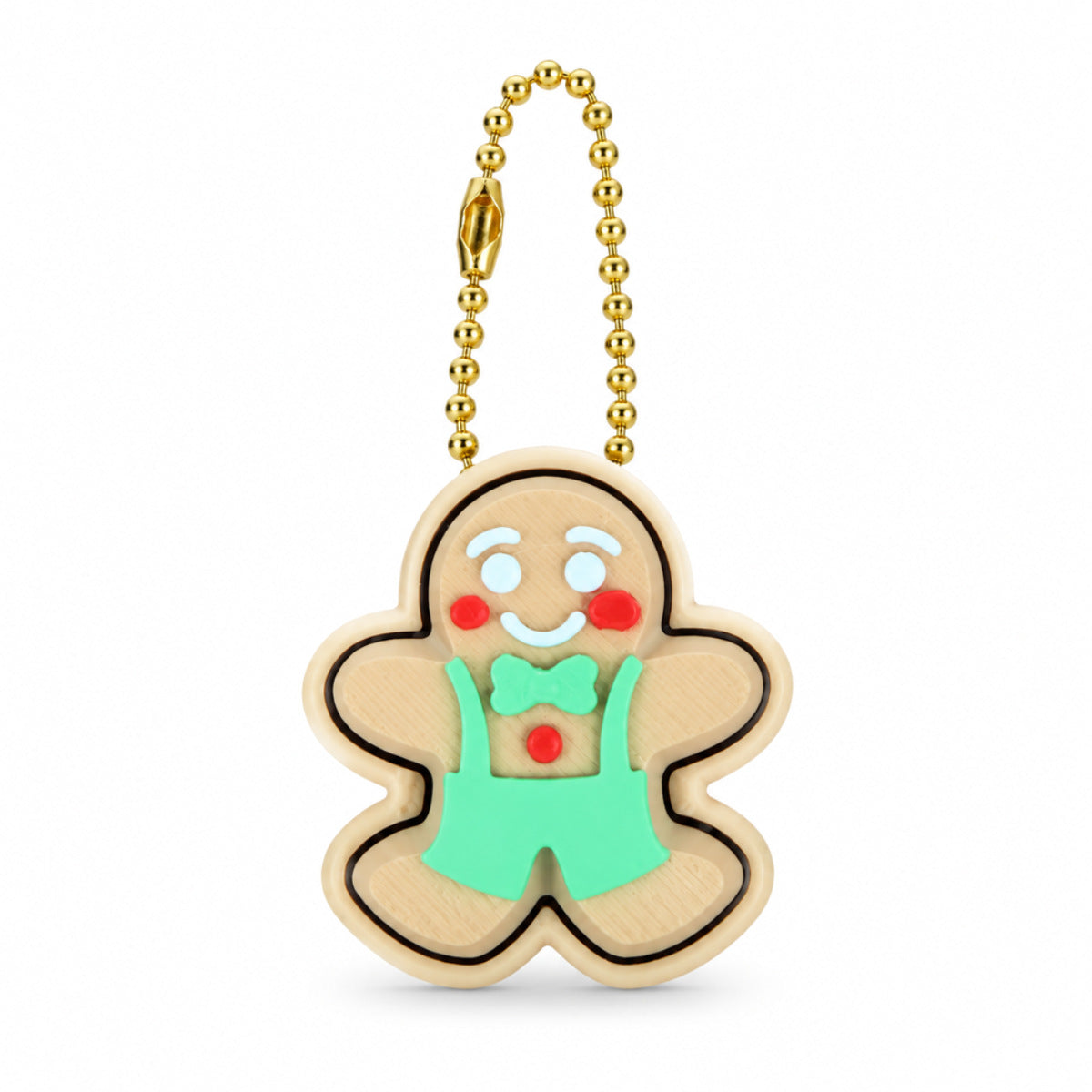 3D-printed Gingerbread Man Pendant Christmas Tree Ornament Creative Indoor Christmas Decoration Keychain