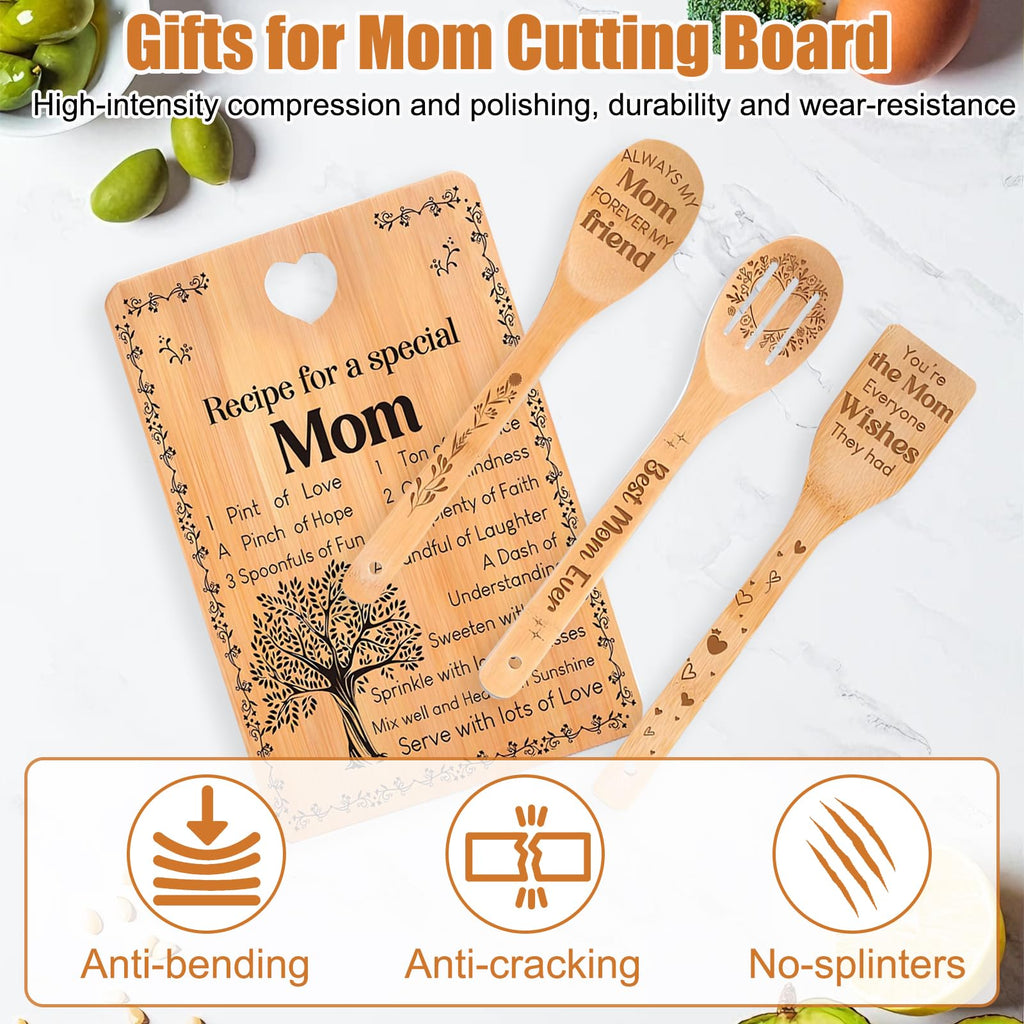 Mom's Recipe Bamboo Cutting Board Set