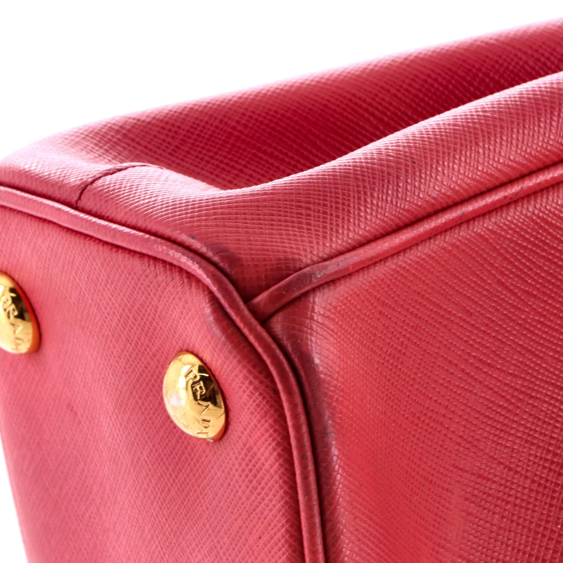 Prada, Pre-Loved Bicolor Double Zip Lux Tote Mini, Pink