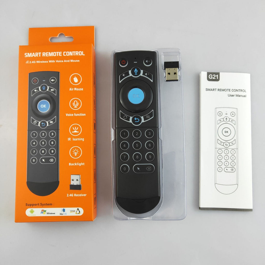 Cross-border Google Intelligent Voice TV Set-top Box Universal Remote Control Wireless Mouse And Keyboard