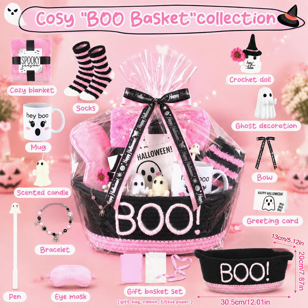 Boo Bag Bonanza - 12-Piece Halloween Boo Gift Basket for Women