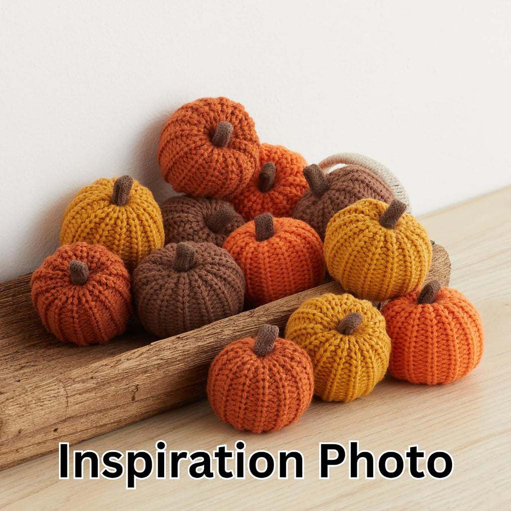 Porch-Pretty Pumpkins – Mini Knit Pumpkin Set of 5