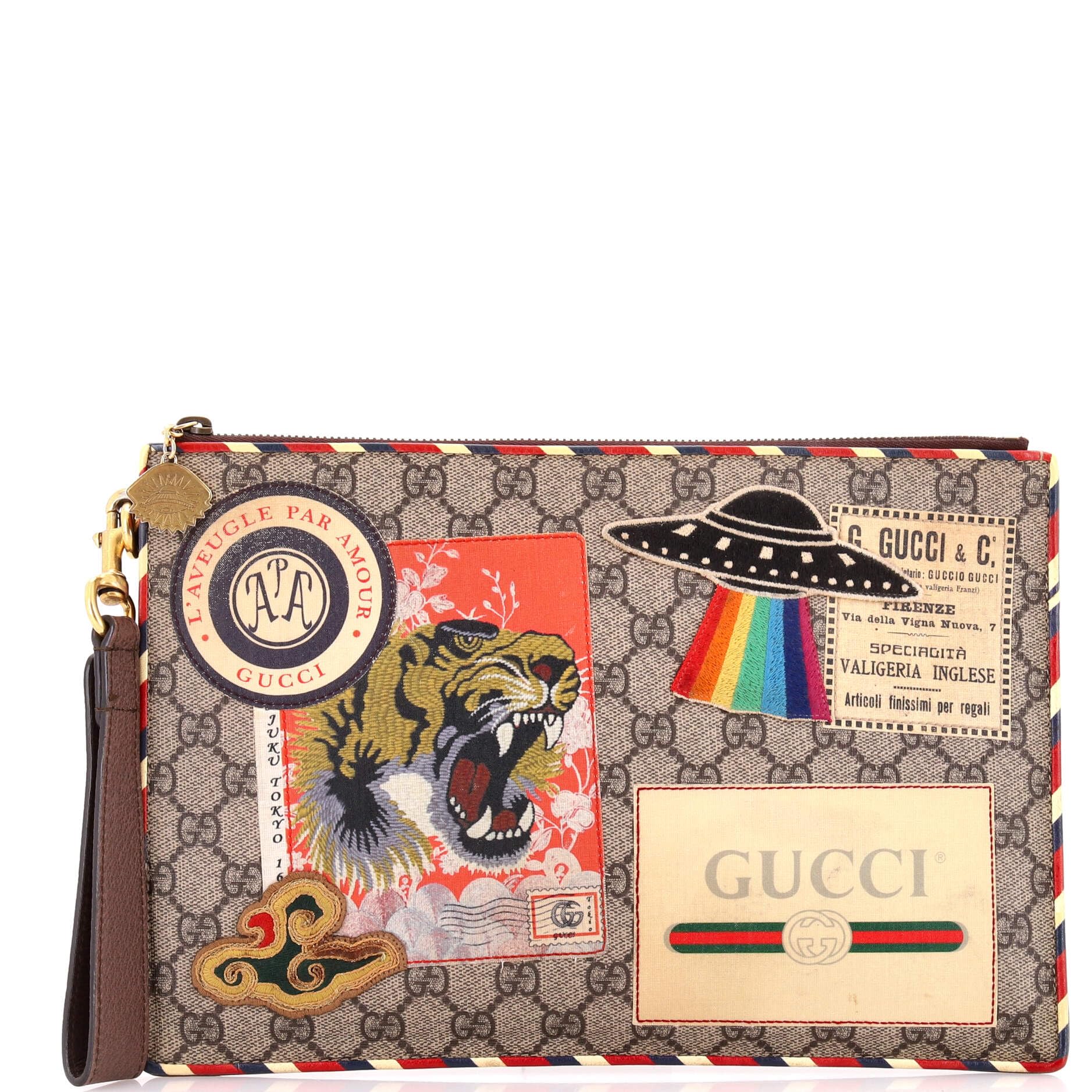 Gucci, Pre-Loved Courrier Pouch, Brown