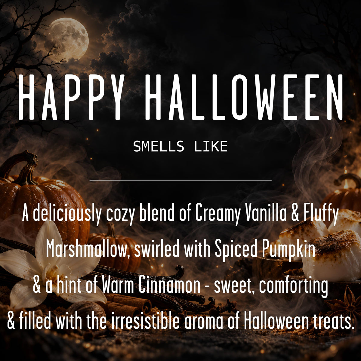 Sweet & Spooky Pumpkin Marshmallow Candle