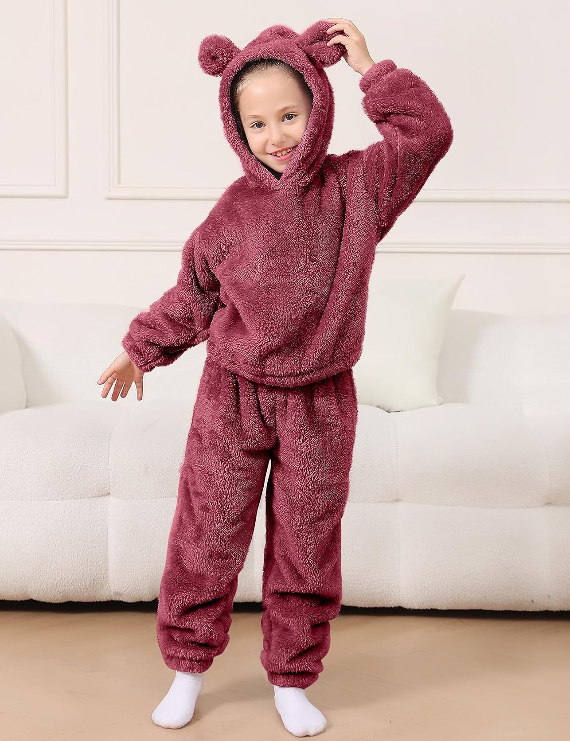 Cloud Soft Set – Girls' Fuzzy Fleece Outfit