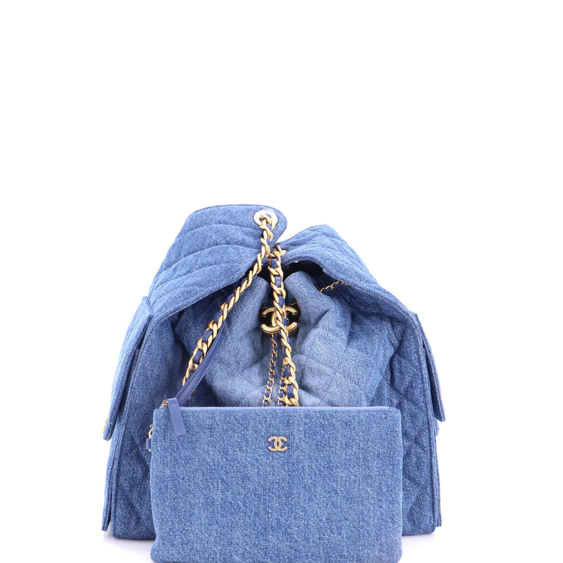 Denim Dreams Luxe Chanel Pre-Loved 25 Hobo Bag Quilted Denim Medium, Blue