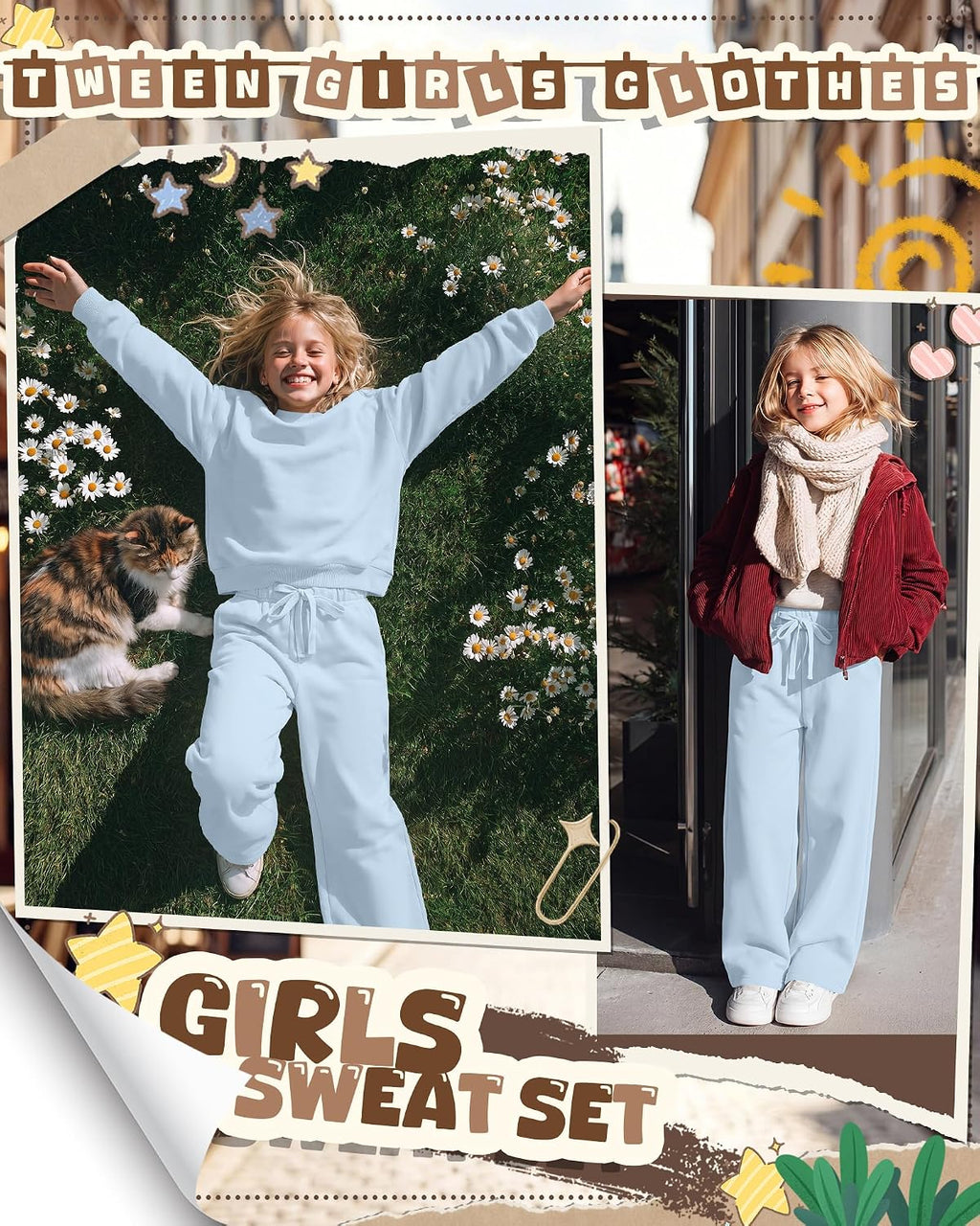 Fall Flirt Set – Girls' Sweatsuit