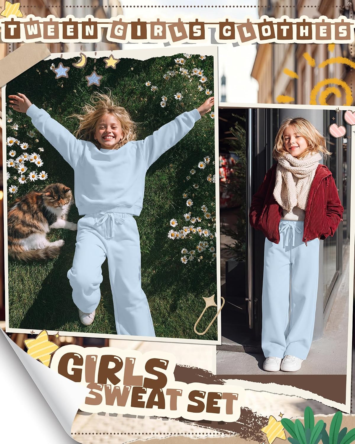 Fall Flirt Set – Girls' Sweatsuit