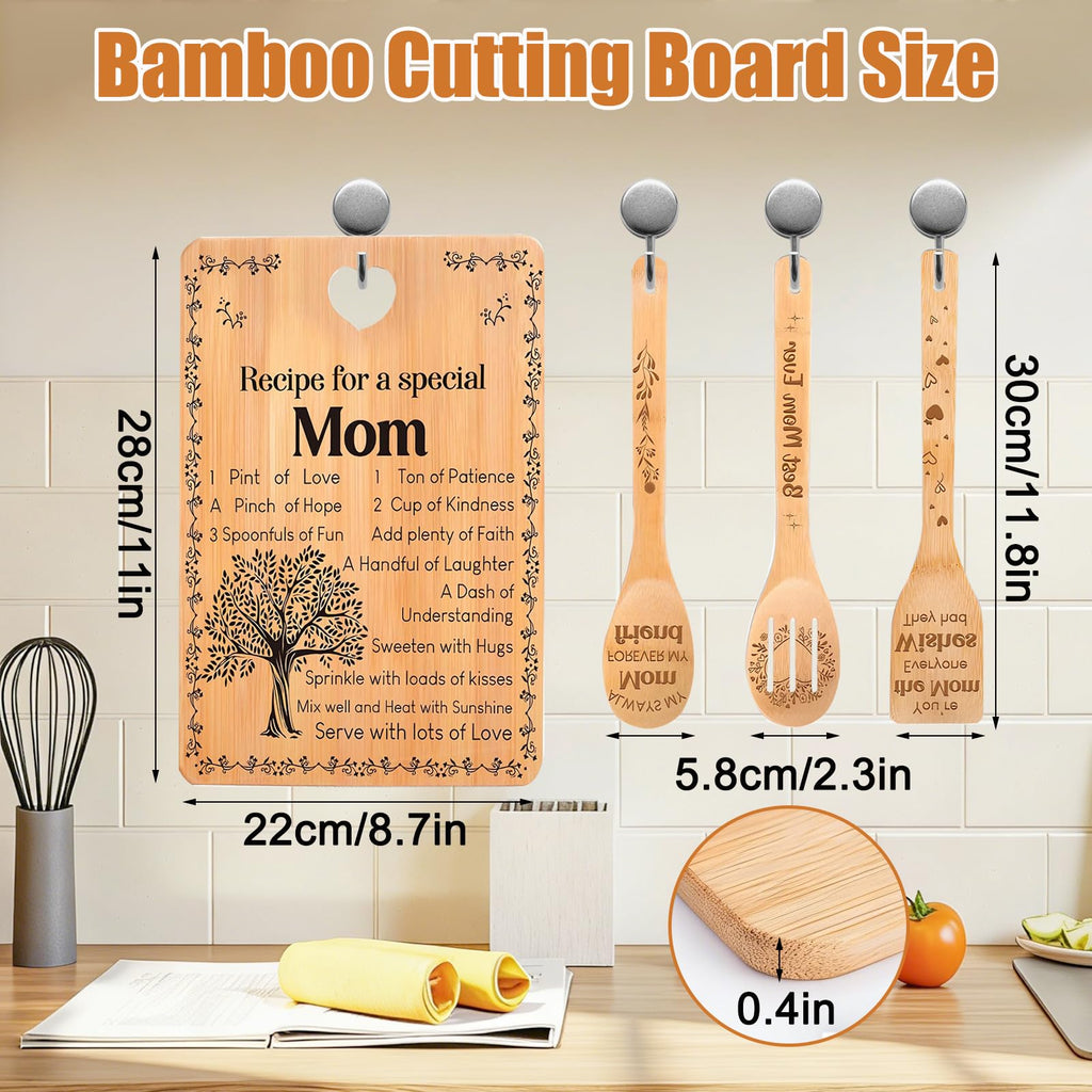 Mom's Recipe Bamboo Cutting Board Set
