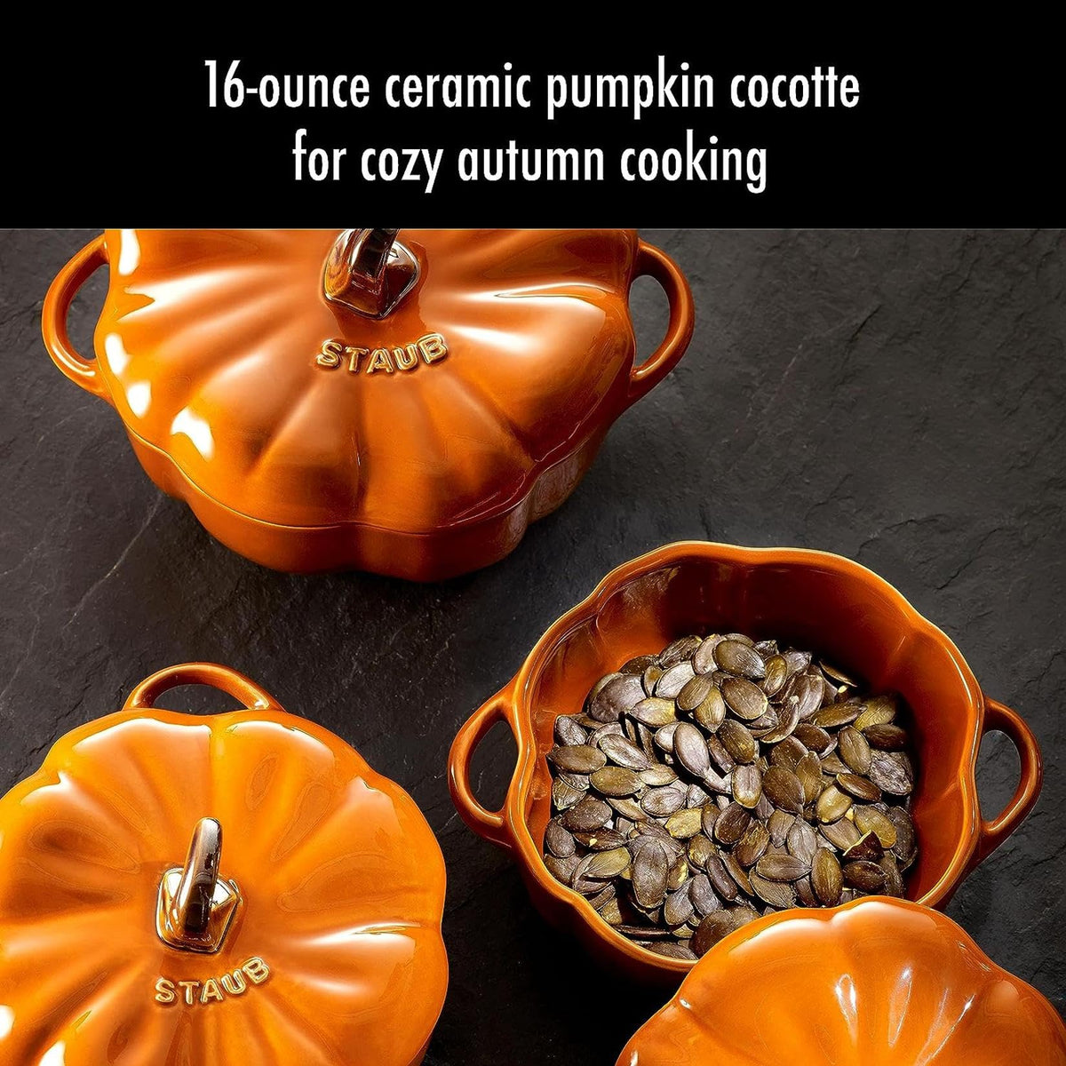 Petite Pumpkin Charm – STAUB Ceramic Pumpkin Cocotte 0.75 qt
