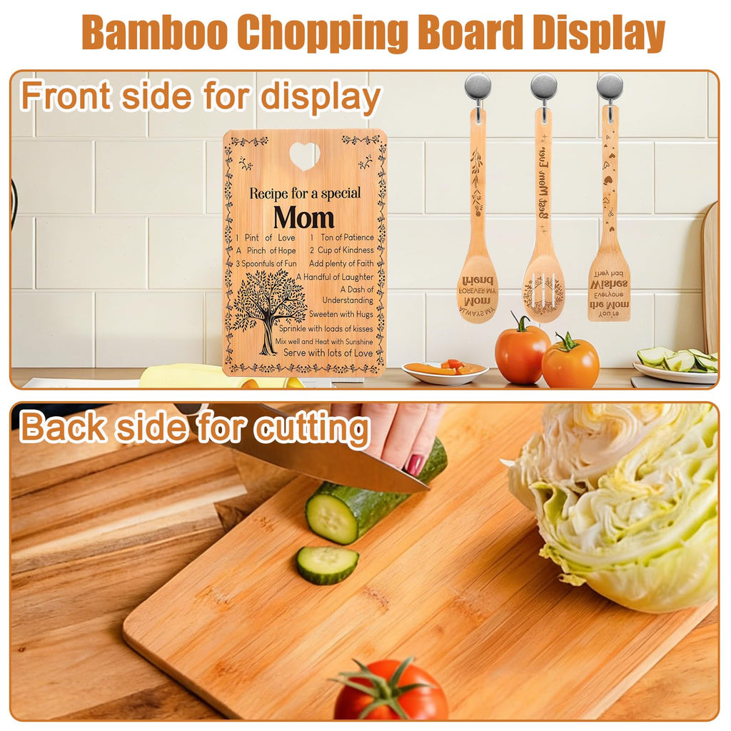 Mom's Recipe Bamboo Cutting Board Set