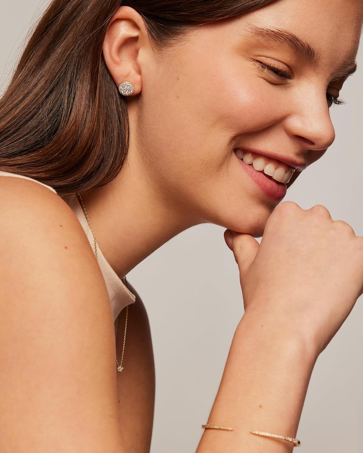 Halo Sparkle Studs – Dainty CZ Earrings