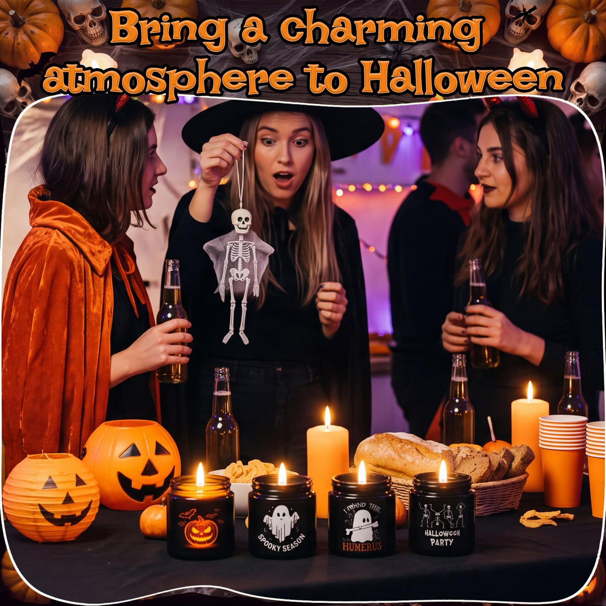 Pumpkin Spice Everything Halloween Candle Set (6)