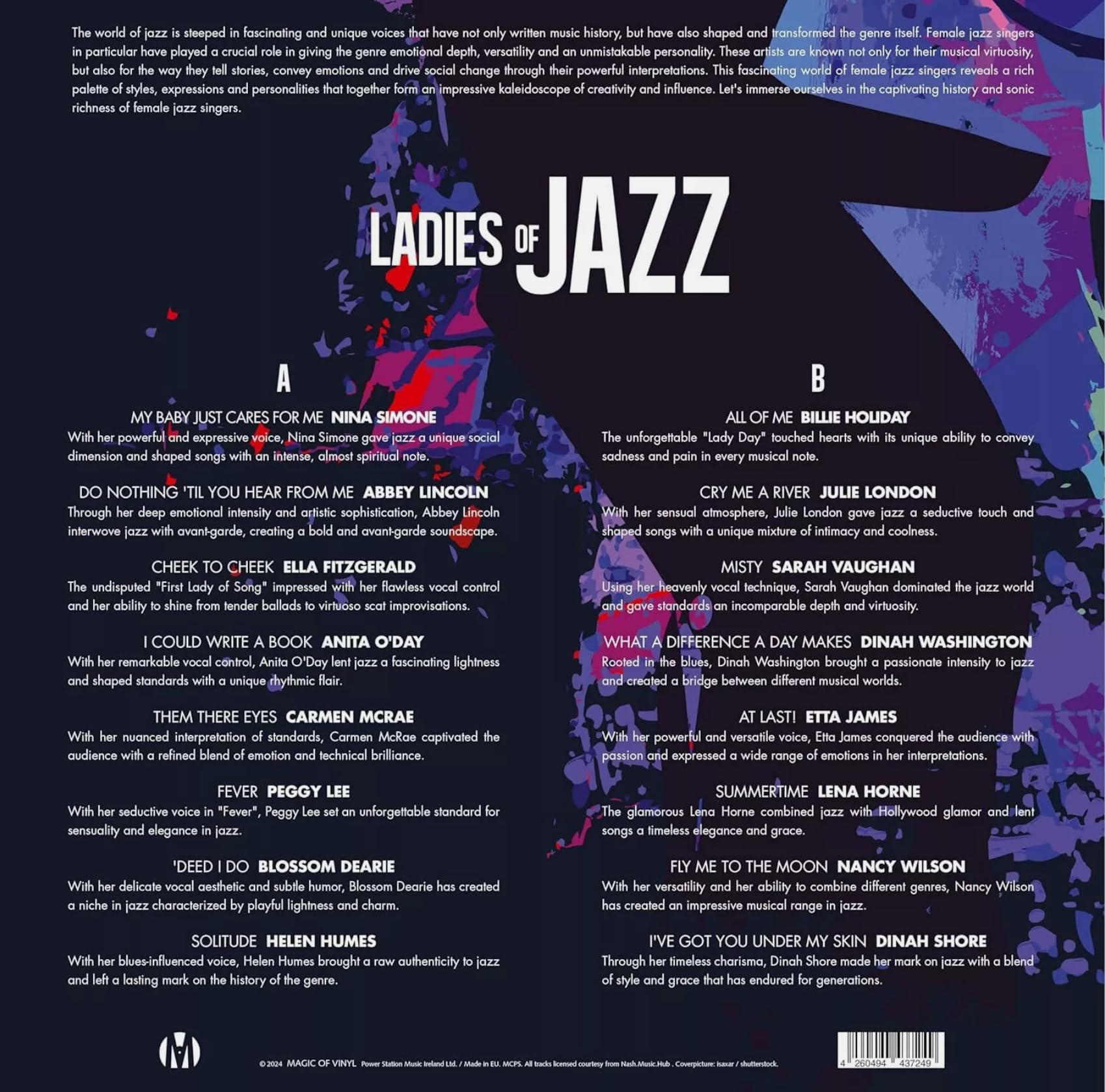 Ladies Of Jazz - Limited Edition (Colored Vinyl) - Lіmited Edіtion (Colorеd Vіnyl) - Nina Simone, Billie Holiday, Ella Fitzgerald, Sarah Vaughan, Etta James & More