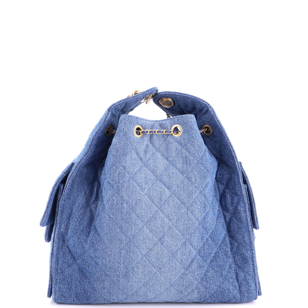 Denim Dreams Luxe Chanel Pre-Loved 25 Hobo Bag Quilted Denim Medium, Blue