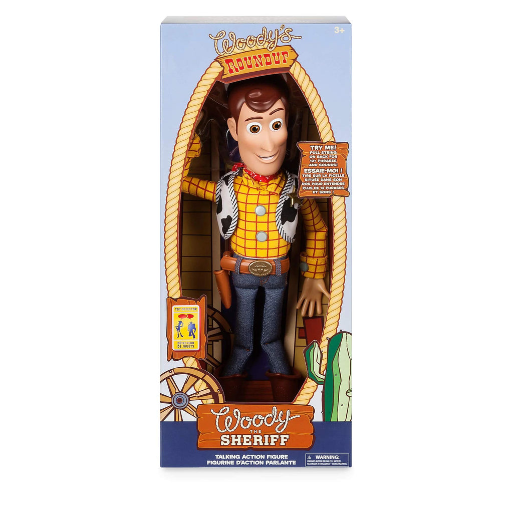 Disney Store Official Sheriff Woody Talking Action Figure from Toy Story, Features Sounds and Phrases from the Movies, Interacts with Other Figures and Toys