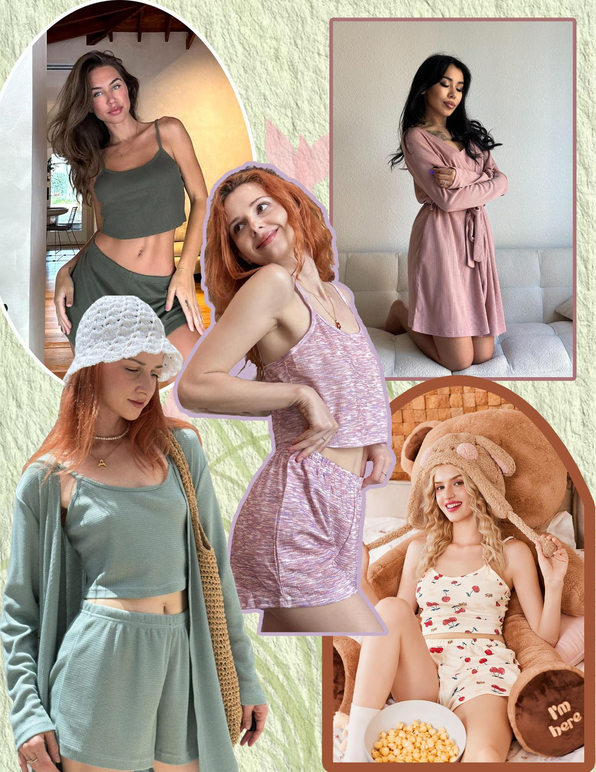 Lounge All Day Cozy 3-Piece Waffle Knit Loungewear Outfit