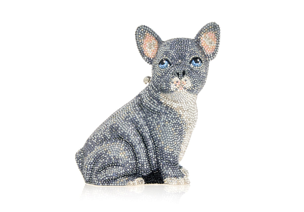 Judith Leiber Couture, French Bulldog Louie, Gray