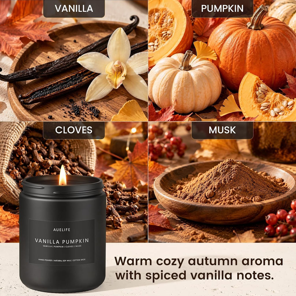 Vanilla-Pumpkin Glow – Auelife Fall Candle