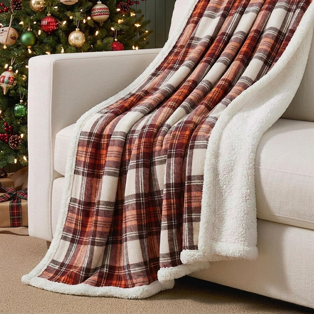 Sherpa Snuggle – Eddie Bauer Reversible Throw Blanket