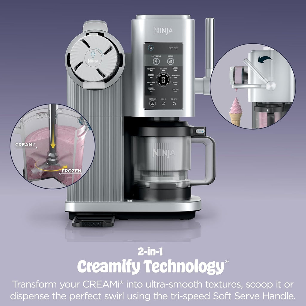 Ninja CREAMi Scoop & Swirl Ice Cream and Soft Serve Maker