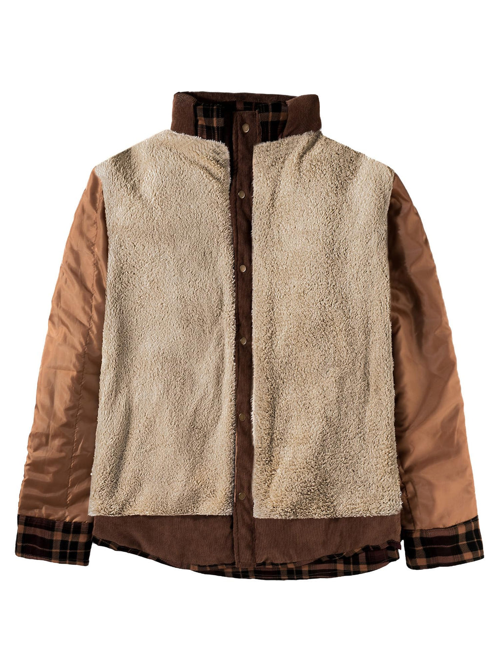 Mr.Stream Men's Outdoor Casual Vintage Long Sleeve Plaid Flannel Button Down Shirt Jacket 3251 Coffee M