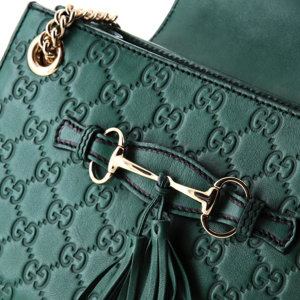Gucci, Pre-Loved Emily Chain Flap Shoulder Bag Small, Green