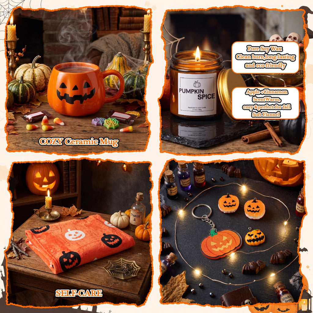 Pumpkin Patch Surprise - 14-Piece Woven Halloween Boo Gift Basket