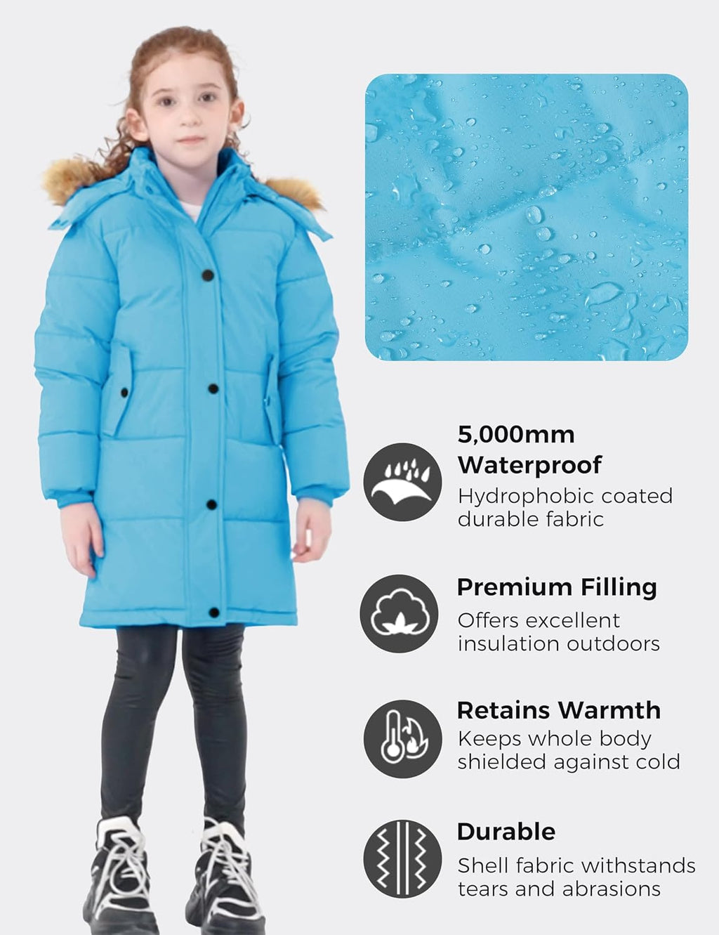 Faux Fur Queen – Girls' Puffer Coat