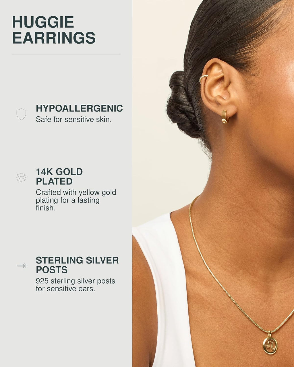 Sterling Sweeties – Gold-Plated Huggie Earrings
