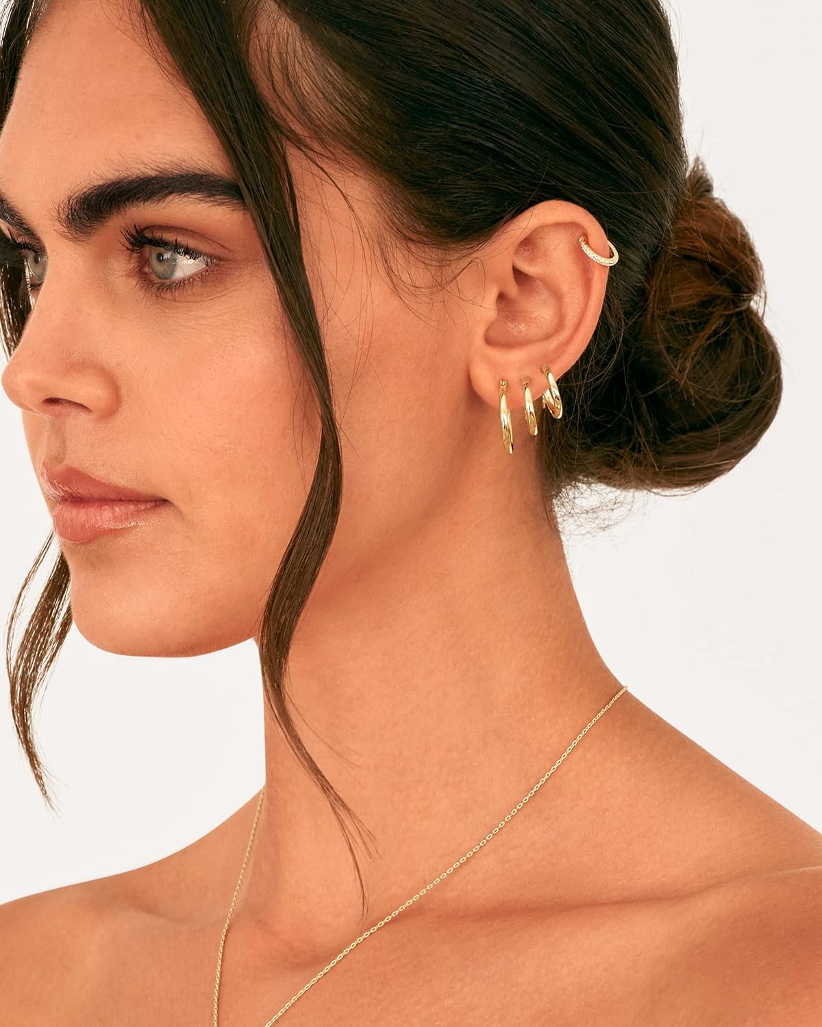 Little Luxe Hoops – 18K Plated Small Gold Earrings