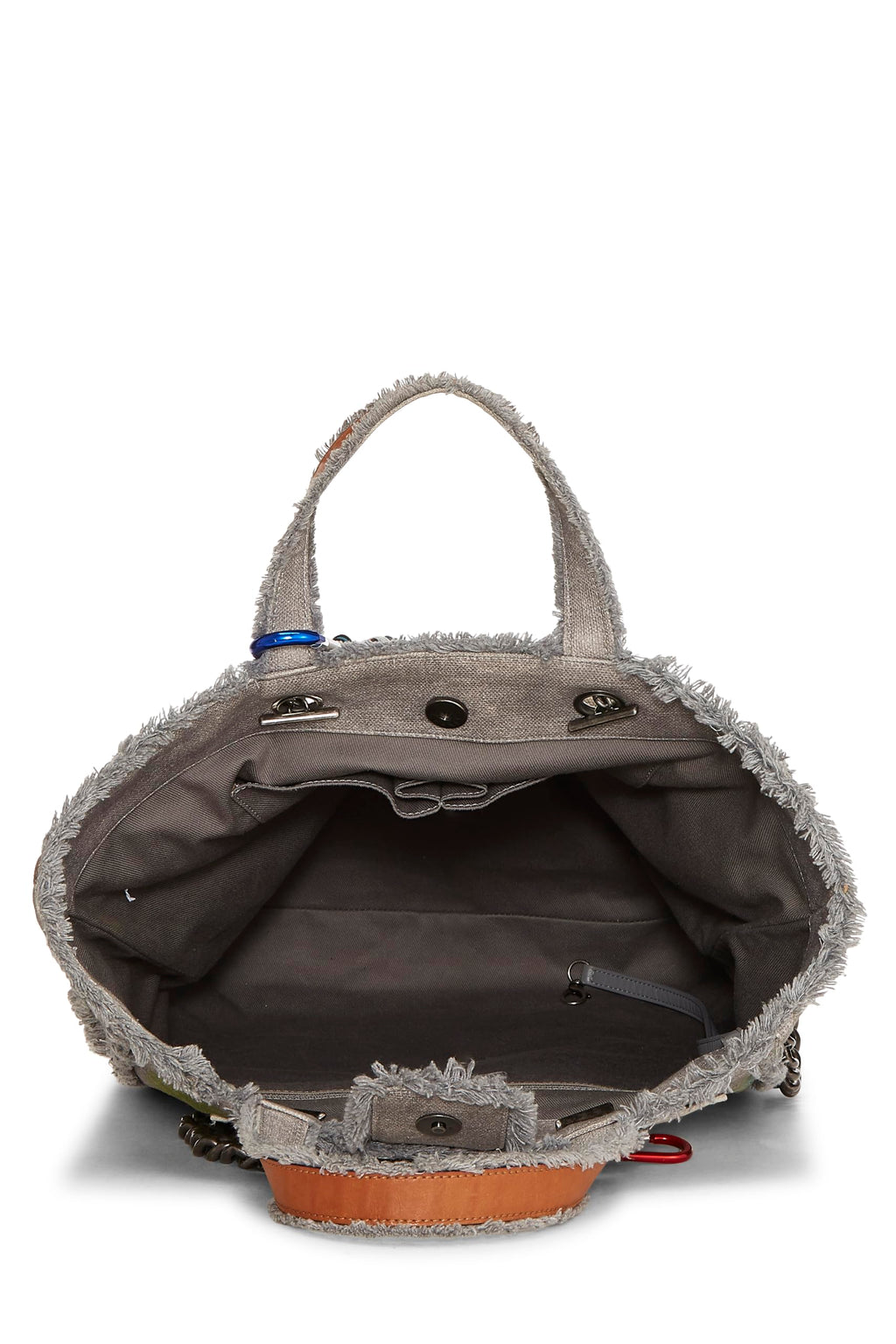 Art Attack Chic Chanel Pre-Loved Beige Canvas Graffiti Tote, Grey