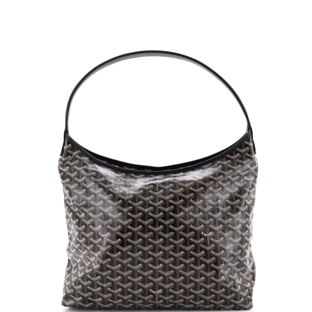 Goyard, Pre-Loved Boheme Hobo Coated Canvas, Black