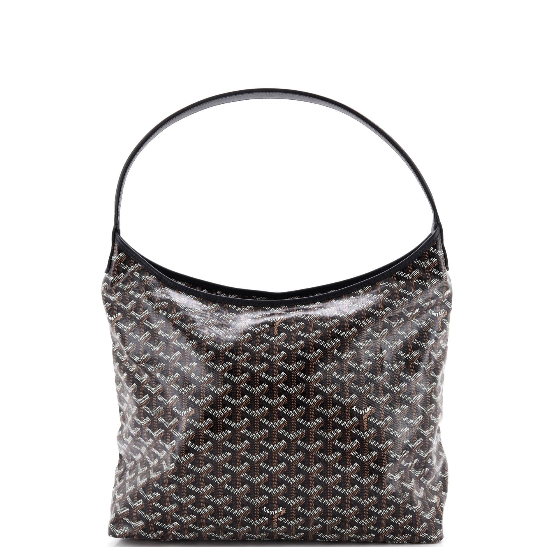 Goyard, Pre-Loved Boheme Hobo Coated Canvas, Black