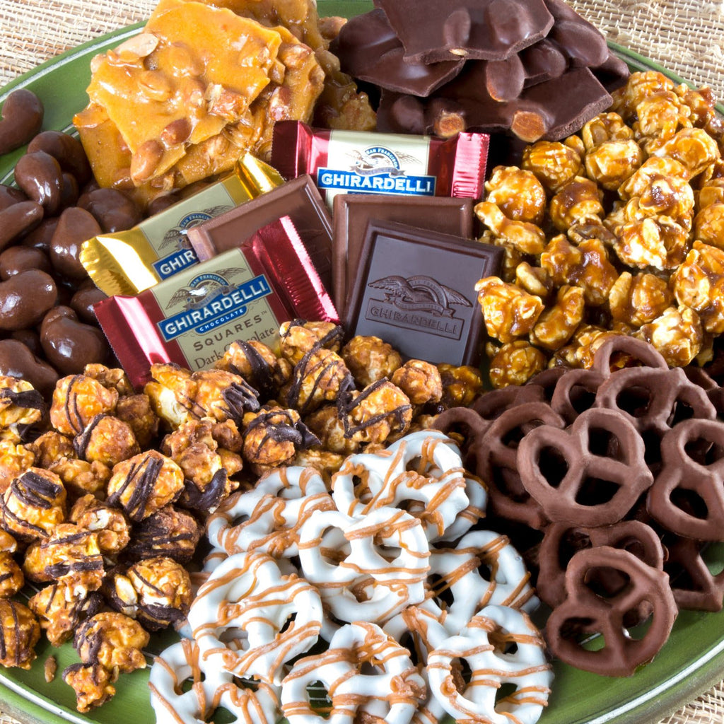 Sweet-Treats Gift Tray – Gourmet Chocolate Gift Basket